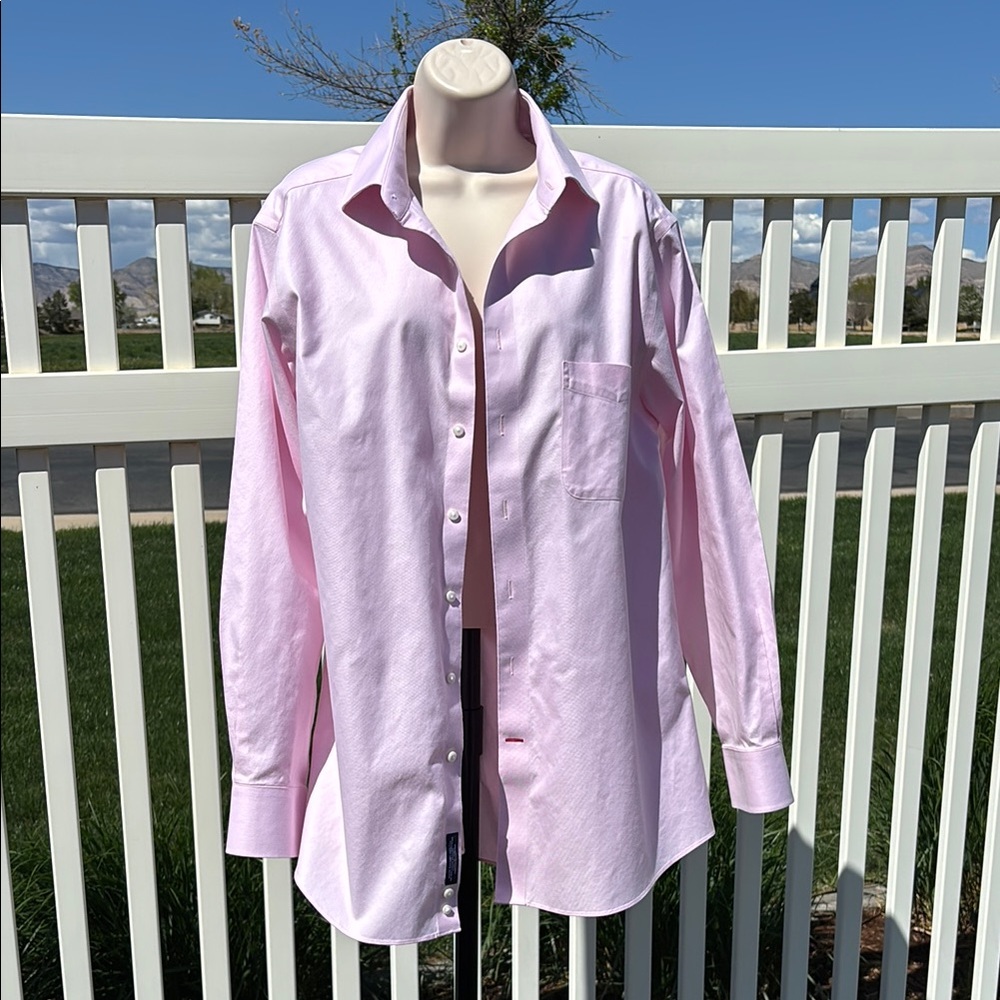 Daniel CREMIEUX Pink Cotton Men’s Dress Shirt 16 1/2” Neck x 34”, Never Worn